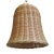 Raw Wicker Bell Coastal Organic Modern Pendant Light Large For Sale