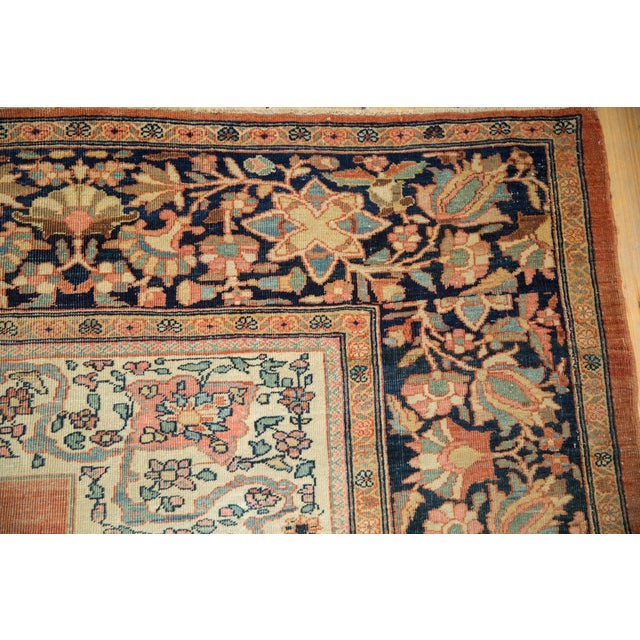 1920s Antique Persian Farahan Sarouk Medallion Wool Carpet For Sale - Image 13 of 18