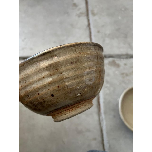 Set of 2 Wood-Fired Shino Studio Pottery Bowls For Sale - Image 16 of 18