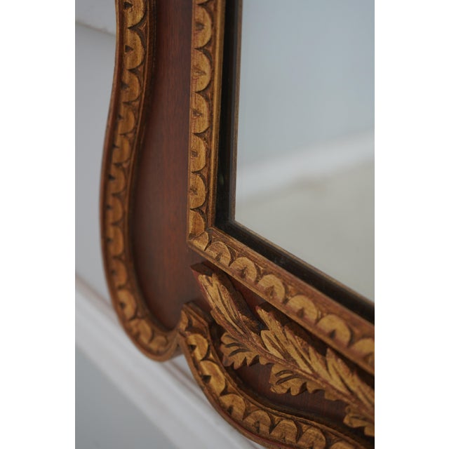 Georgian Style Mahogany Mirror W. Gold Highlights For Sale In Philadelphia - Image 6 of 12