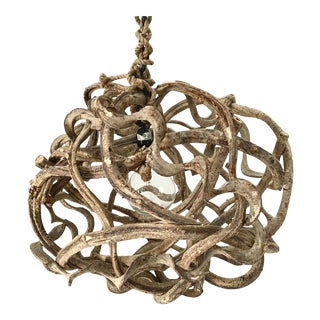 Natural Twisted Branch Ball Root Pendant Light For Sale