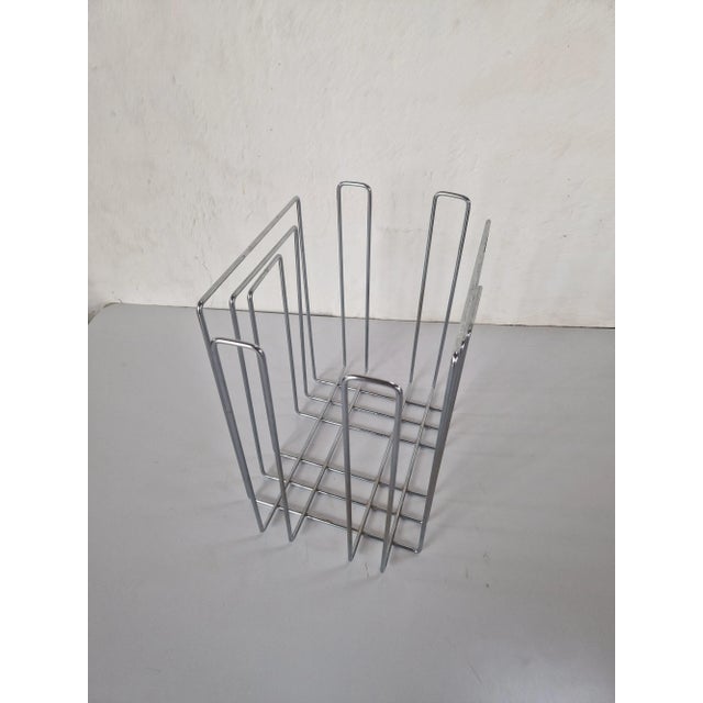 1980s Vintage Magazine Rack by Willi Glaeser, 1980s For Sale - Image 5 of 6