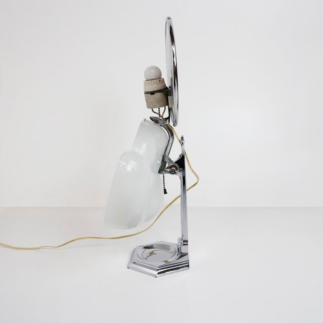 Mexican 1940s Art Deco Illuminated Dresser Vanity Mirror For Sale - Image 3 of 5