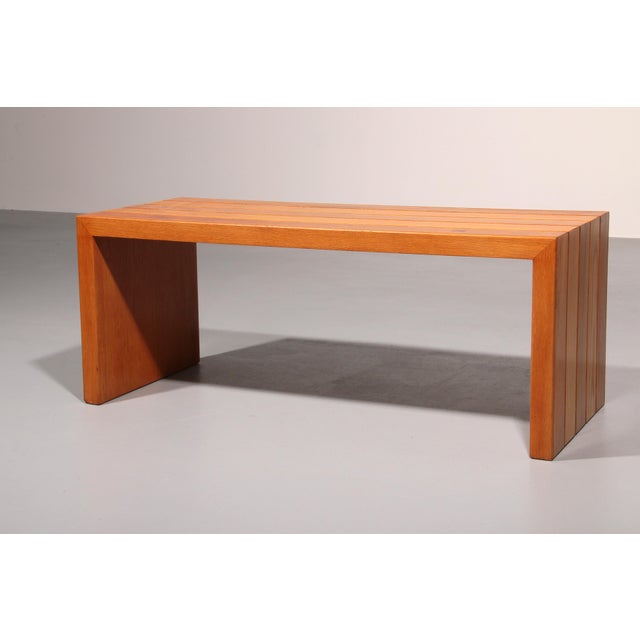 Mid-Century Italian Beechwood Bench, 1960s For Sale - Image 3 of 12