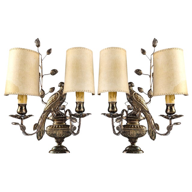 Wall Lights from Maison Baguès, 1950s, Set of 2 For Sale