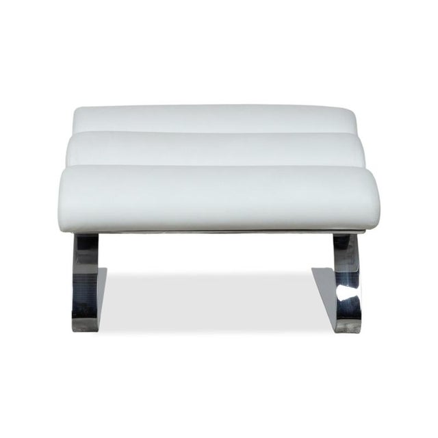 Set of Sinus Lounge Chair and Ottoman in White Leather and Chrome from Cor For Sale - Image 16 of 18
