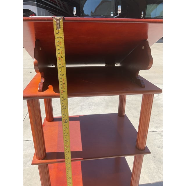 1990s Traditional Mahogany Adjustable Lectern With Shelving For Sale - Image 4 of 12