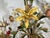Vintage Tole 6-Light Chandelier With Flower Motif and Honest Patina For Sale - Image 15 of 18