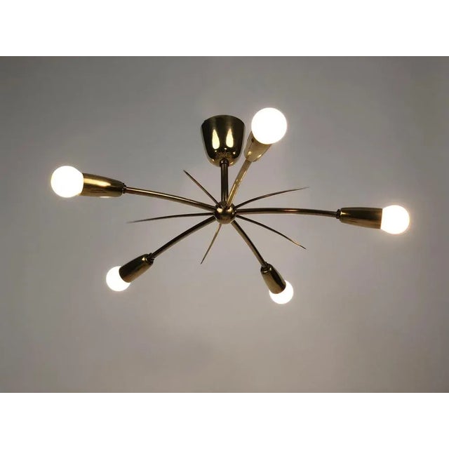 Sonne Ceiling Lamp in Brass from J. T. Kalmar, Austria, 1950s For Sale - Image 10 of 11