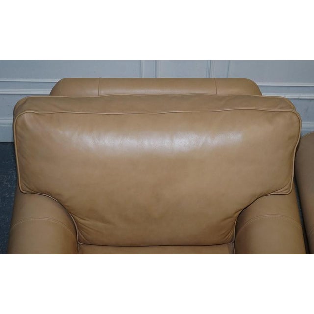 Latte Brown Leather Armchairs from Multiyork England, Set of 2 For Sale - Image 17 of 18
