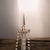 Hollywood Regency Girandole Table Lamp or Candelabra. 1940's Original Czechoslovakian Crystals With Bulbous Base, Rewired For Sale - Image 3 of 9