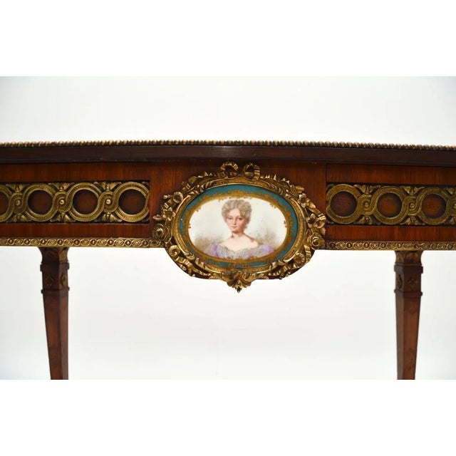 Antique French Inlaid Walnut Ormolu Mounted Desk, 1800s For Sale - Image 17 of 18