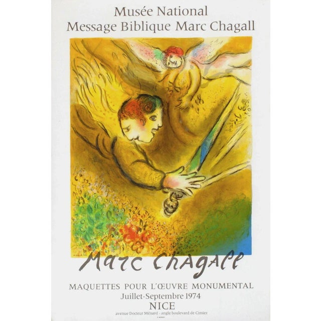 1974 Marc Chagall Musée National Message Biblique Poster For Sale