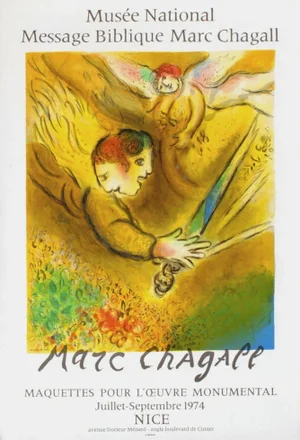 1974 Marc Chagall Musée National Message Biblique Poster