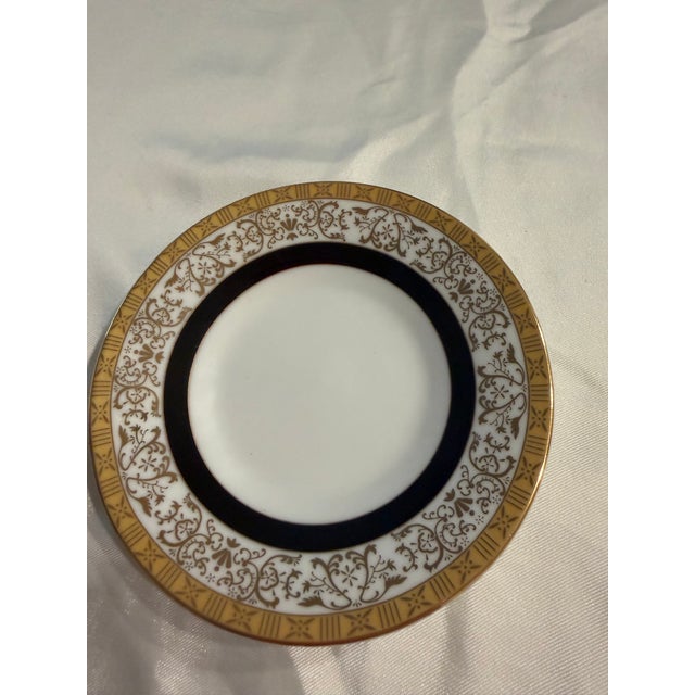 Hollywood Regency Late 20th Century MCS Bavaria “Tiger Yedi” Porcelain Demitasse Espresso Cup & Saucer Set of 6 – Gold, Black & White For Sale - Image 3 of 6