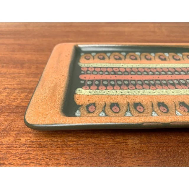 Green Vintage German Ceramic Plate from Keramik Manufaktur Kupfermühle, 1970s For Sale - Image 8 of 16