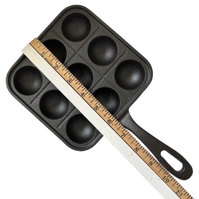 Japanese Asian Cast Iron Takoyaki Frying Pan Skillet Griddle Meat Ball Maker For Sale - Image 4 of 13