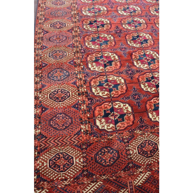 Mid 19th Century Antique Turkoman Tekke Main Carpet, Mid 19th Century For Sale - Image 5 of 13