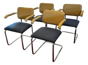 Marcel Breuer for Knoll Cesca Dining Arm Chairs