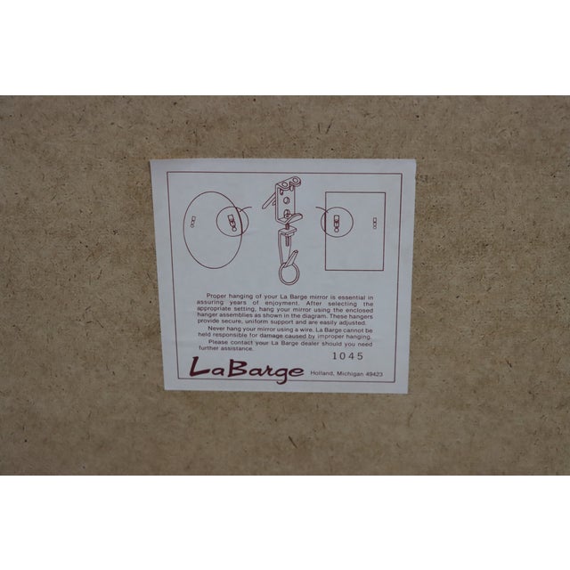Glass LaBarge Chinoiserie Painted Wall Mirror For Sale - Image 7 of 12