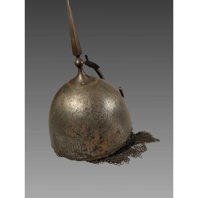19th Century Kulah-khud Helmet - Steel - Iran/India - Qajar Dynasty (1796–1925) armor For Sale - Image 5 of 5