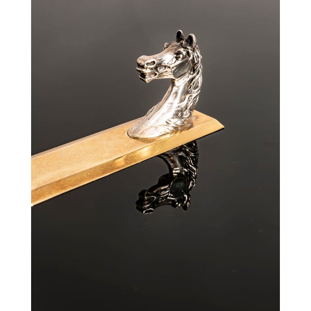 Two-Tone Letter Opener-Ruler with Horse Head by Hermès Paris, France, 1955 For Sale - Image 9 of 10