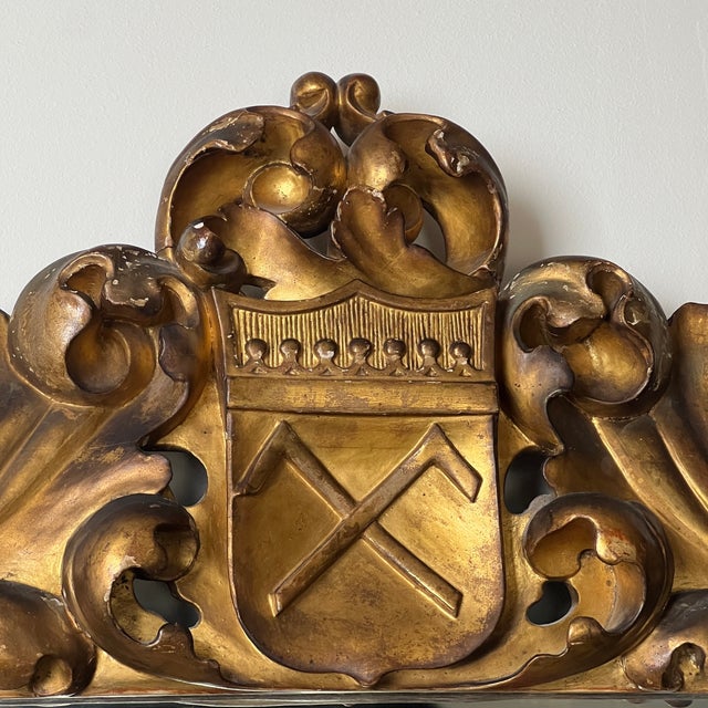 Wood 19th Century Continental Giltwood Wall Mirror For Sale - Image 7 of 8