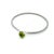 Metal 1990s David Yurman Peridot Cuff Bangle 7.5" Sterling Silver 3mm Estate For Sale - Image 7 of 8