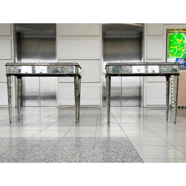 Neoclassical Neoclassical Style Mirrored Console Tables - A Pair For Sale - Image 3 of 10