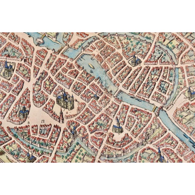 Tournai (Tournay), Belgium: A 16th Century Hand-Colored Map by Braun & Hogenberg, 1575 For Sale In San Francisco - Image 6 of 7