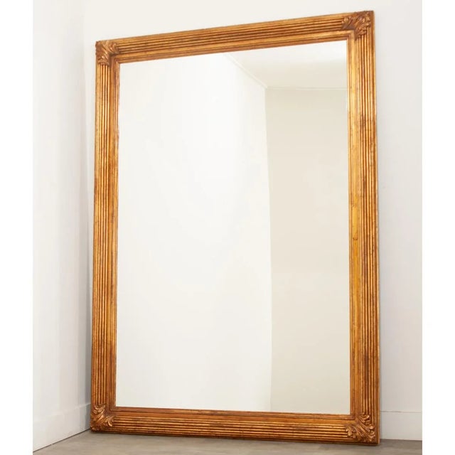 French 19th Century French Painted Gold Framed Mirror For Sale - Image 3 of 10