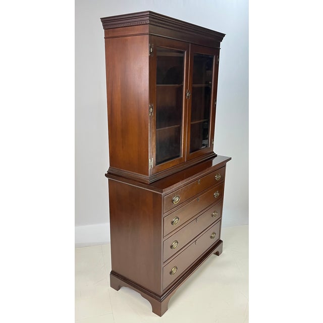 Chippendale Late 20th Century Craftique Bookcase For Sale - Image 3 of 16