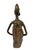 Metal Vintage African Dogon Bronze Figure of a Seating Male Mali 5" H For Sale - Image 7 of 7