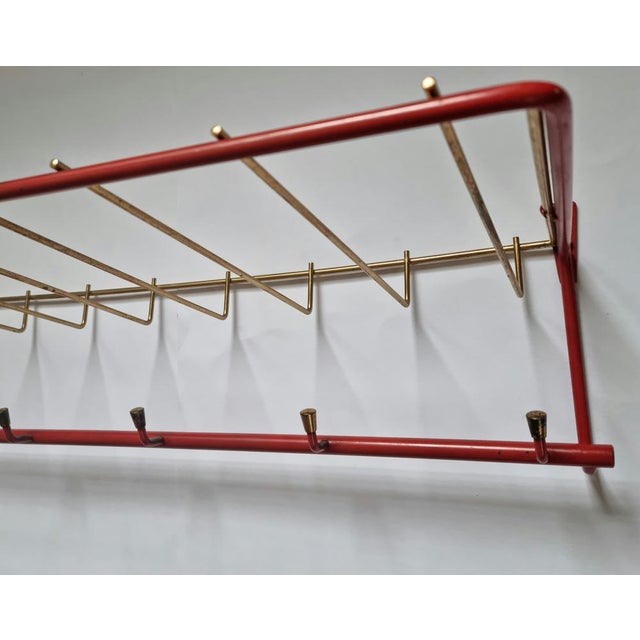 Mid-Century Wall Brass Coat Rack, Germany, 1969 For Sale - Image 13 of 14