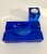 Glass Mid 20th Century Italian Cobalt Blue Crystal Glass Cigar Ashtray - Set of 2 For Sale - Image 7 of 13