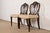 English Baker Furniture Style Georgian Carved Mahogany Shield Back Side Chairs or Dining Chairs, Pair For Sale - Image 3 of 12