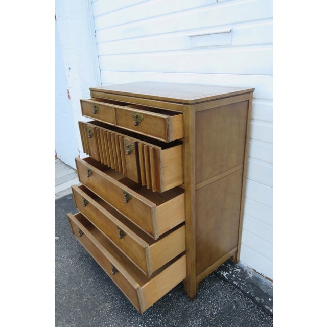 Wood Mid Century Modern Chest of Drawers by American of Martinsville For Sale - Image 7 of 13