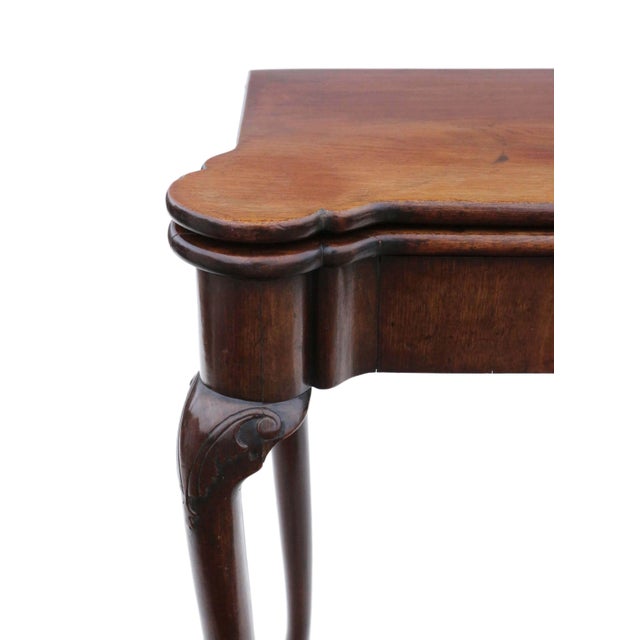 Antique Georgian Mahogany Folding Card Table, 1750s For Sale - Image 11 of 15