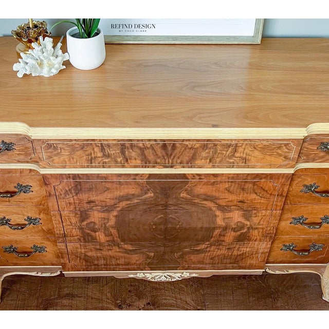1920s Antique Walnut Dresser Entry Chest | Chairish