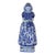 1960’s Vintage Delft Figurine-Peasant, With Blue Floral Decoration For Sale
