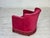 Danish Relax Armchair in Red Velour with Ash Legs, 1960s For Sale - Image 13 of 18