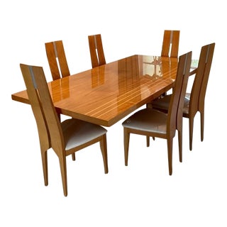 1990s Pietro Costantini Dining Table and Six Chairs - Set of 7 For Sale