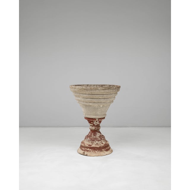 Mid 20th Century French Funnel-Shaped Concrete Planter For Sale - Image 18 of 18