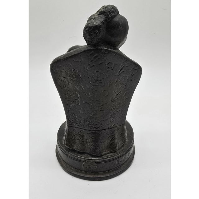 Mid 20th Century H. Kalish Fille Et Chat Girl Woman Lady With Cat Bronze Statue For Sale In Philadelphia - Image 6 of 10
