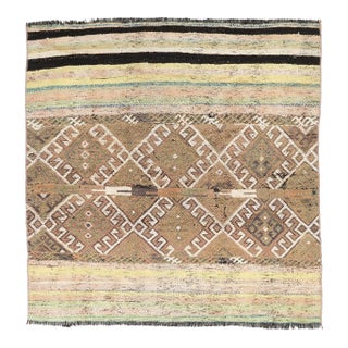 Vintage Turkish Small Kilim Rug - 3`4″ X 3`9″ For Sale