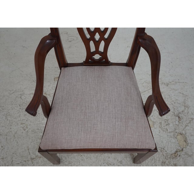 Wood Set of 8 Hickory Chair Co Mahogany Dining Room Chairs For Sale - Image 7 of 18