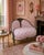Antique French-Style Settee With Pink & Green Floral Upholstery For Sale - Image 9 of 9