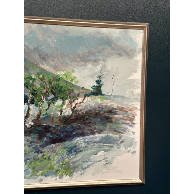 1970s Bengt Andersson Råssbyn, Large Telemarken, Gausta, 1975, Oil on Canvas, Framed For Sale - Image 5 of 18