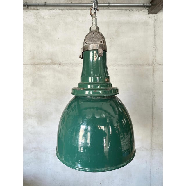 Large Vintage Industrial Factory Light by Simplex, 1940s For Sale - Image 11 of 11