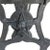 A petite rectangular garden table with a black iron base and white and gray marble top. An unusual find, this piece was...